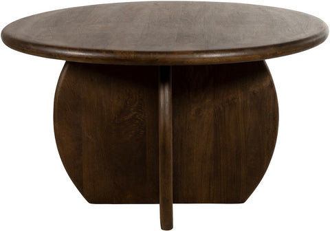 Eetkamertafel Ø130, mango bruin walnoot
