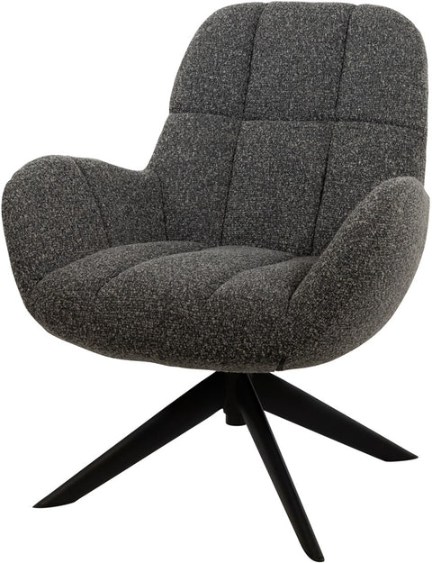 Elvis draaifauteuil 360 - Monet - Antraciet 0252