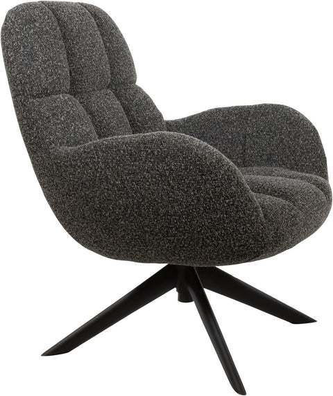 Elvis draaifauteuil 360 - Monet - Antraciet 0252