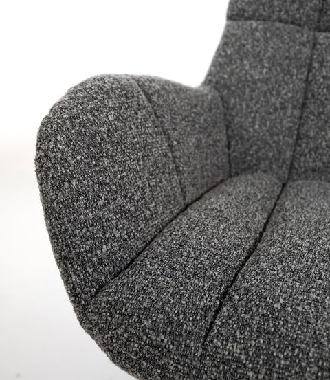 Elvis draaifauteuil 360 - Monet - Antraciet 0252