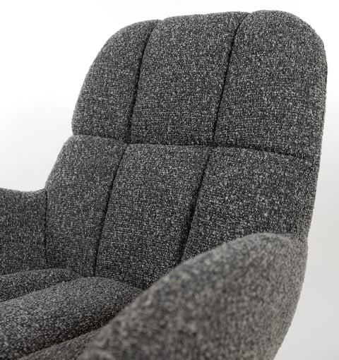Elvis draaifauteuil 360 - Monet - Antraciet 0252
