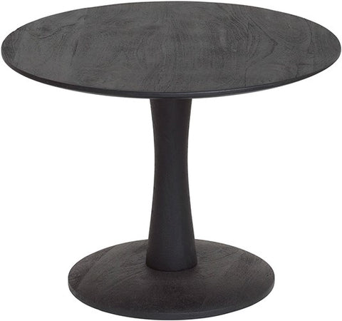 Bijzettafel Ø60, laag, zwart