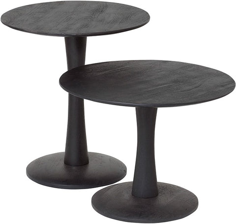 Bijzettafel Ø60, laag, zwart