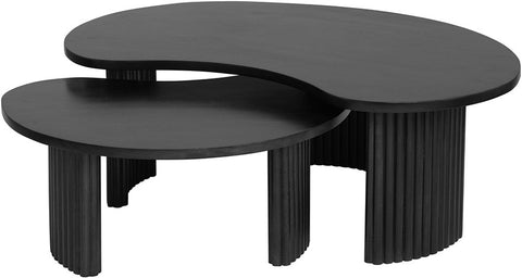 Firenze salontafel 85, boonvorm, zwart