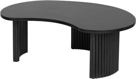 Firenze salontafel 125, boonvormig, zwart