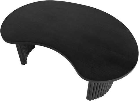 Firenze salontafel 125, boonvormig, zwart
