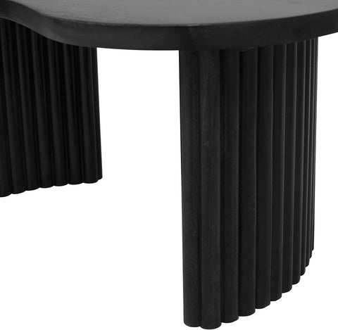 Firenze salontafel 125, boonvormig, zwart