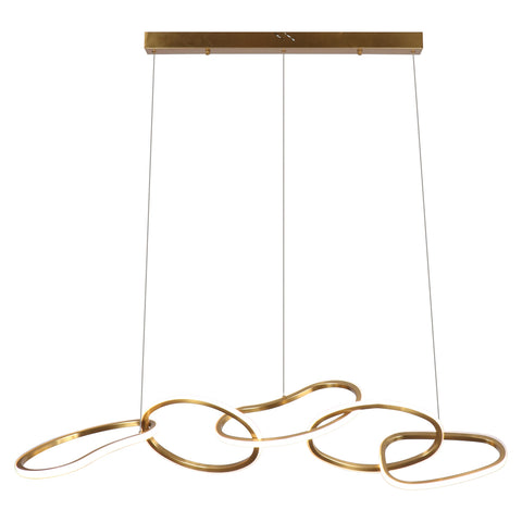 Hanglamp Flyn geborsteld goud
