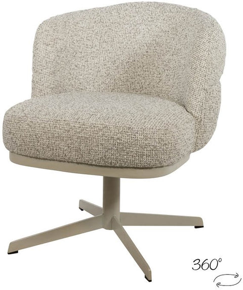 JLo eetkamerstoel - beige draaipoot 360 - Cuzco - Fog 3
