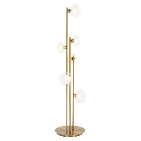 Vloerlamp Luva geborsteld goud