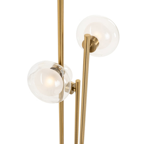 Vloerlamp Luva geborsteld goud