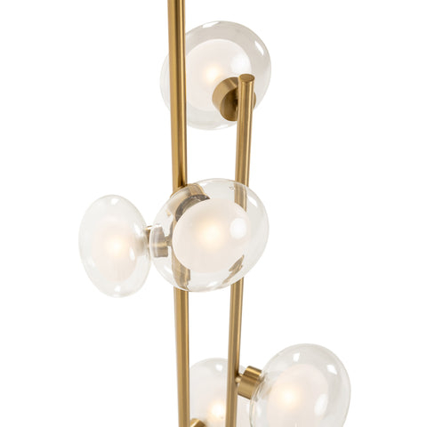 Vloerlamp Luva geborsteld goud