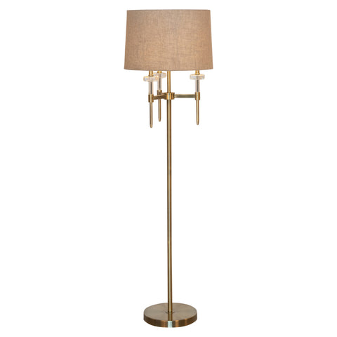 Vloerlamp Josie geborsteld goud