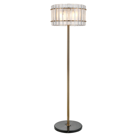 Vloerlamp Feline antiek messing