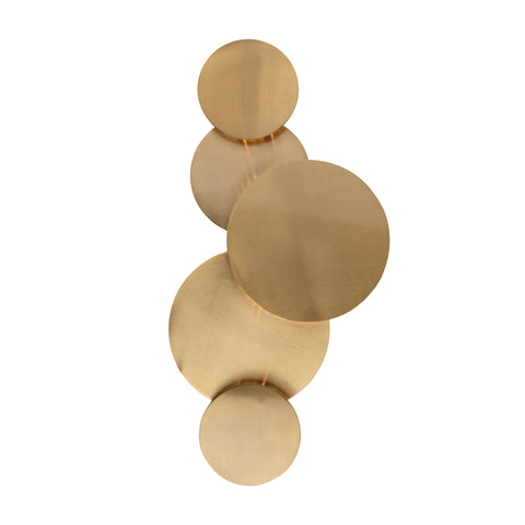 Wandlamp Collin geborsteld goud