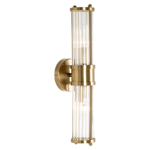 Wandlamp Lyan geborsteld goud