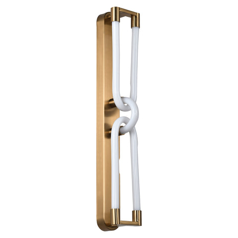 Wandlamp Lysa geborsteld goud