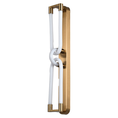 Wandlamp Lysa geborsteld goud