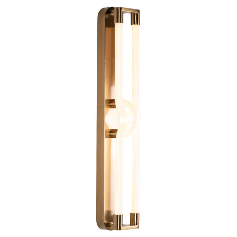 Wandlamp Lysa geborsteld goud