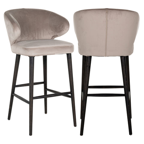 Barstoel Indigo kaki fluweel