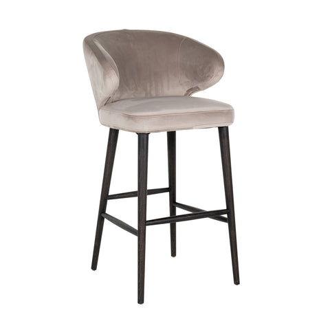 Barstoel Indigo kaki fluweel