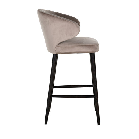 Barstoel Indigo kaki fluweel