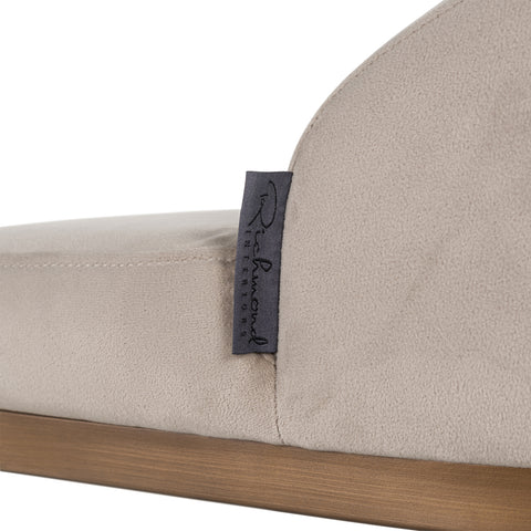 Barstoel Bolton khaki fluweel geborsteld goud brandvertragend (Set van 2)