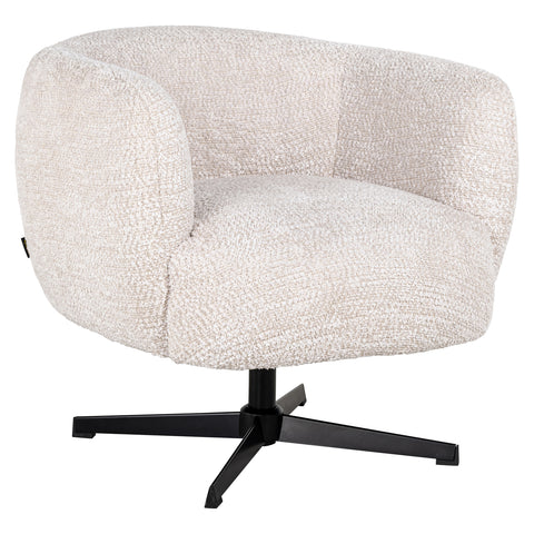Draaibare loungefauteuil Estelle crème