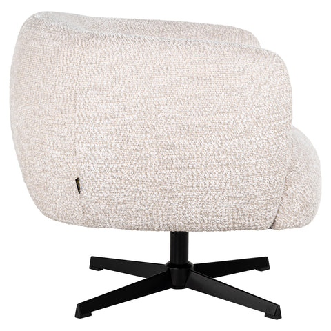 Draaibare loungefauteuil Estelle crème