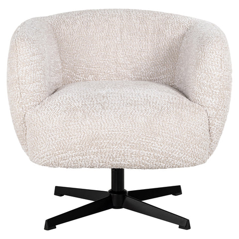 Draaibare loungefauteuil Estelle crème