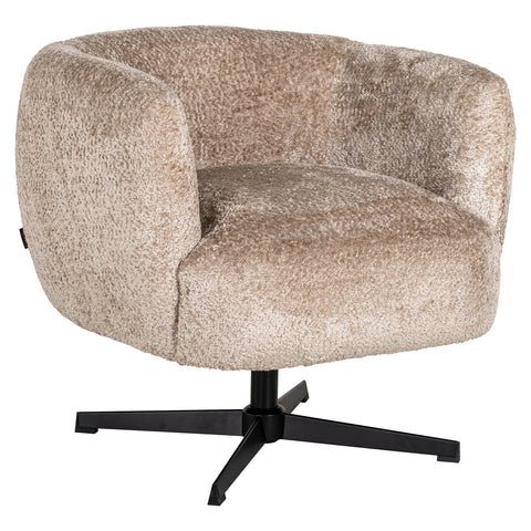 Loungestoel Estelle schapenvacht naturel draaibaar