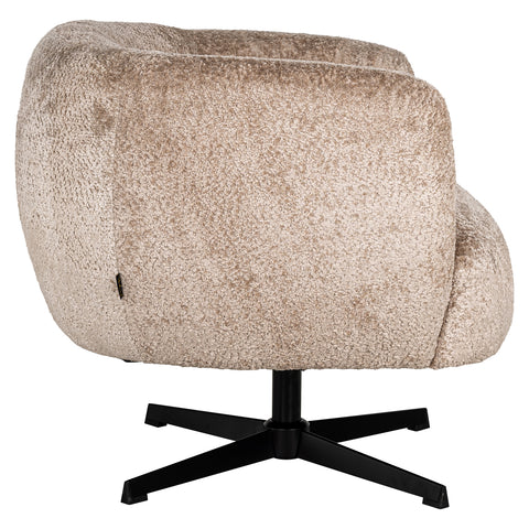 Loungestoel Estelle schapenvacht naturel draaibaar