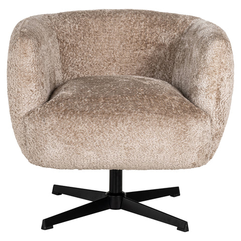 Loungestoel Estelle schapenvacht naturel draaibaar
