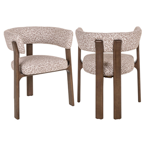 Eetkamerstoel Contigo naturel geometrisch