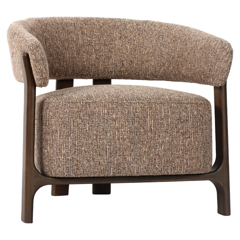Loungestoel Dalara bruin tweed