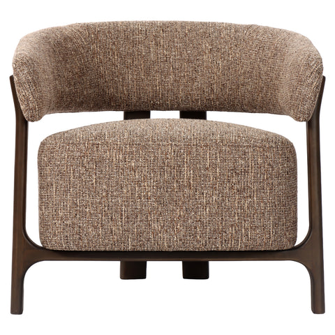 Loungestoel Dalara bruin tweed