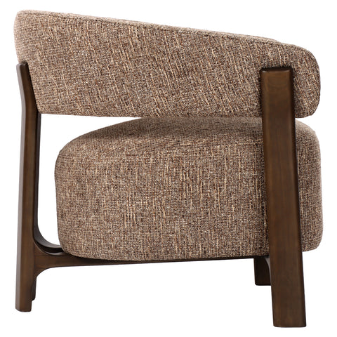 Loungestoel Dalara bruin tweed