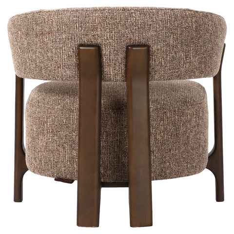 Loungestoel Dalara bruin tweed