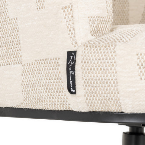 Eetkamerstoel Cheyenne beige graffic draaibaar