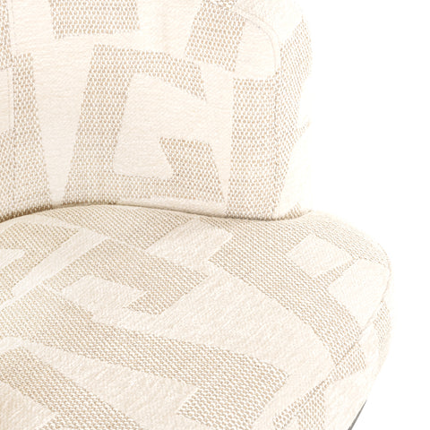 Eetkamerstoel Cheyenne beige graffic draaibaar
