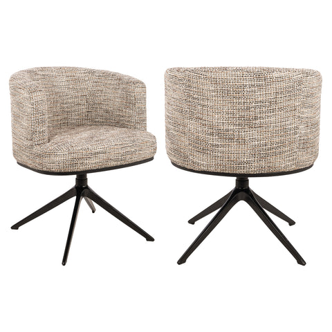 Eetkamerstoel Cheyenne trendy naturel draaibaar