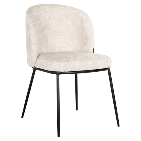 Eetkamerstoel Elvi Niagara beige vlamvertragend (set van 2)