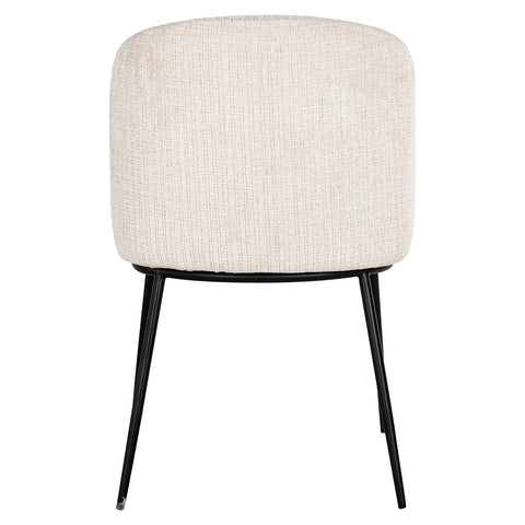 Eetkamerstoel Elvi Niagara beige vlamvertragend (set van 2)
