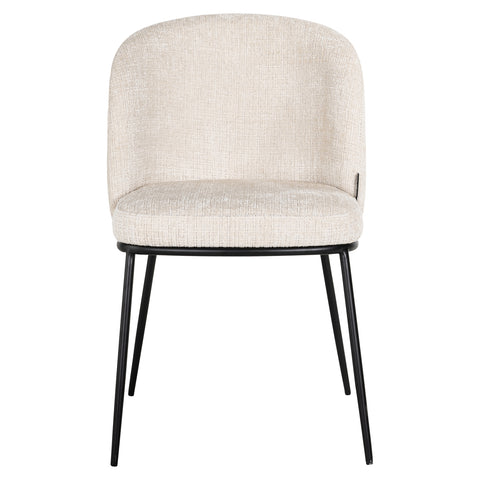 Eetkamerstoel Elvi Niagara beige vlamvertragend (set van 2)