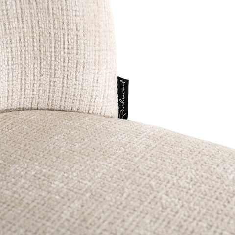 Eetkamerstoel Elvi Niagara beige vlamvertragend (set van 2)