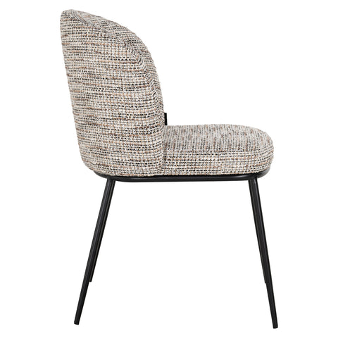 Eetkamerstoel Elvi trendy naturel vlamvertragend (set van 2)