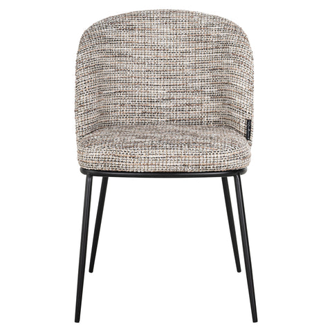 Eetkamerstoel Elvi trendy naturel vlamvertragend (set van 2)