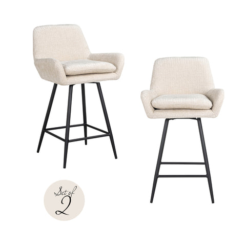 Counterstoel Linsey niagara beige (Set van 2)
