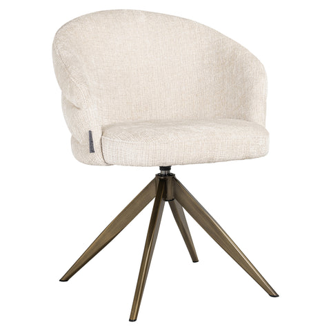 Eetkamerstoel Zendaya Niagara beige draaibaar