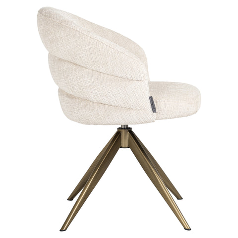 Eetkamerstoel Zendaya Niagara beige draaibaar